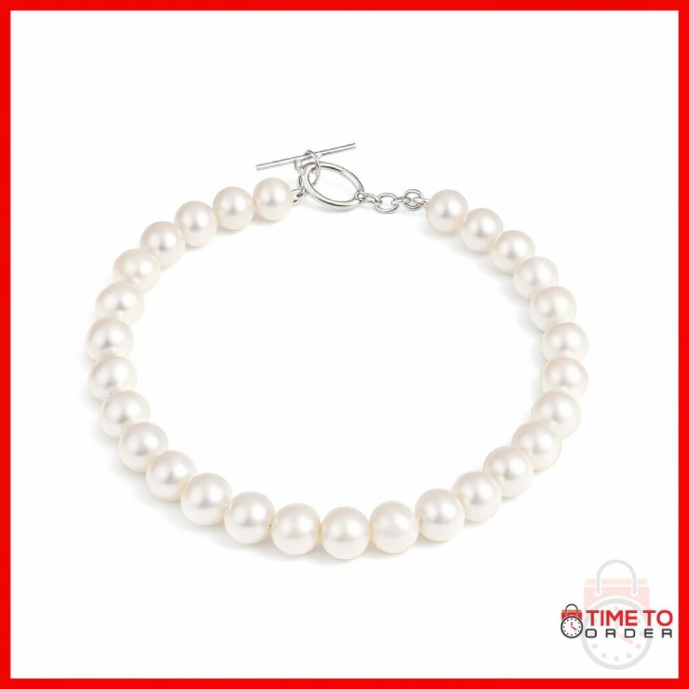 Sterling Silver Freshwater Pearl Tennis Bracelet Women's Jewelry Gift